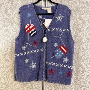 Christmas Vintage Sweater Vest New XL